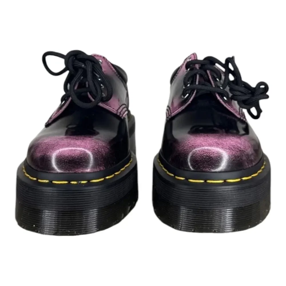 Dr. Martens Purple Black Leather Patent Lug Sole Platform Men's‎ Shoes Size 11